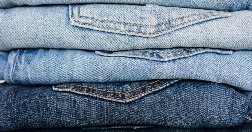 what are stacked jeans?